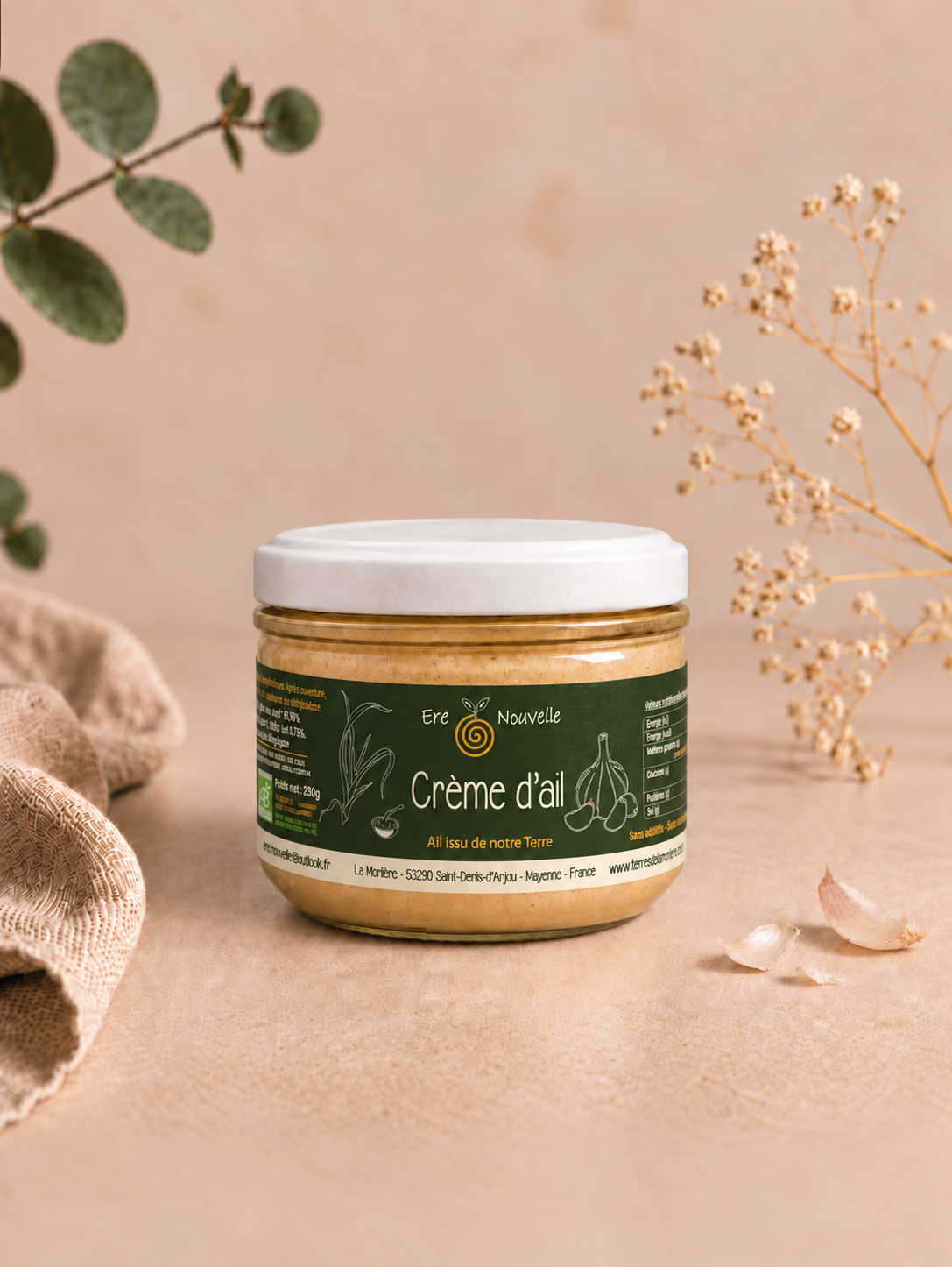 CRÈME D'AIL BIO - 230g