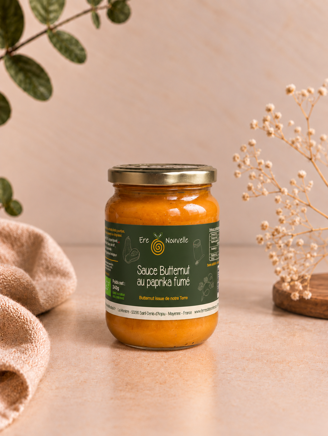 SAUCE BUTTERNUT AU PAPRIKA FUMÉ BIO - 340g